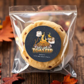 Achtertuin Bonfire Laten we geroosterde verjaardag Ronde Sticker