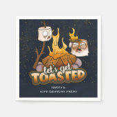 Achtertuin Bonfire Laten we geroosterde verjaardag Servet (Voorkant)