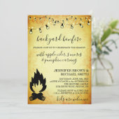 Achtertuin Bonfire Season Party Celebration Kraft Kaart (Staand voorkant)