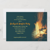 Achtertuin Bonfire Verjaardag of een feestviering Kaart (Voorkant)