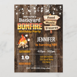 Achtertuin Bonfire Verjaardagsfeest Kaart