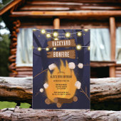 Achtertuin brandende kampeercampagne buitenshuis v kaart