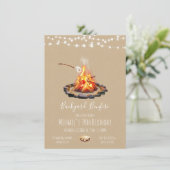 Achtertuin Brandkoord van lichten Uitnodiging (Staand voorkant)