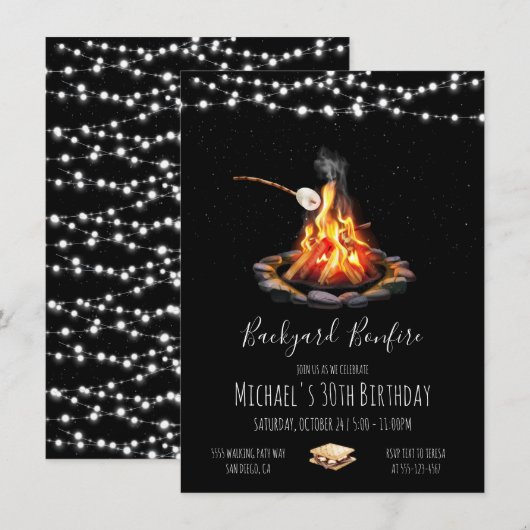 Achtertuin Brandweerkoord van lichten Kaart (Voorkant / Achterkant)