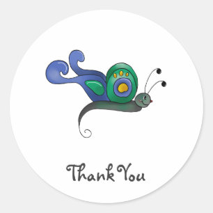 Achtertuin Buggies · Blauwe & Groene Vlinder Ronde Sticker