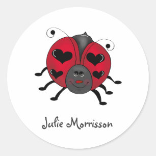 Achtertuin Buggies · Glimlachende lieveheersbeestj Ronde Sticker