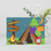 Achtertuin Camping Camping Sleepover Verjaardag Ui Kaart (Staand voorkant)