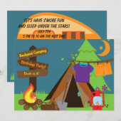 Achtertuin Camping Camping Sleepover Verjaardag Ui Kaart (Voorkant / Achterkant)