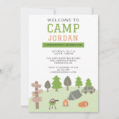 Achtertuin Camping Verjaardag Onder de Sterren Bui Kaart (Voorkant)