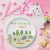 Achtertuin Camping Verjaardag Onder de Sterren Bui Papieren Bordje (Feest)