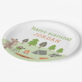 Achtertuin Camping Verjaardag Onder de Sterren Bui Papieren Bordje (Gekanteld)