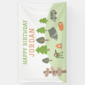 Achtertuin Camping Verjaardag Onder de Sterren Bui Spandoek (Verticaal)