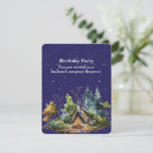 Achtertuin Camping Verjaardagsfeest Jonge Jongen Feestdagenkaart (Staand voorkant)