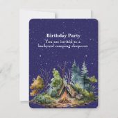 Achtertuin Camping Verjaardagsfeest Jonge Jongen Feestdagenkaart (Voorkant)