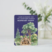 Achtertuin Camping Verjaardagsfeest Jonge Jongen Feestdagenkaart (Staand voorkant)