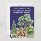 Achtertuin Camping Verjaardagsfeest Jonge Jongen Feestdagenkaart (Voorkant)