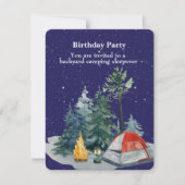 Achtertuin Camping Verjaardagsfeest Jonge Jongen Feestdagenkaart (Voorkant)