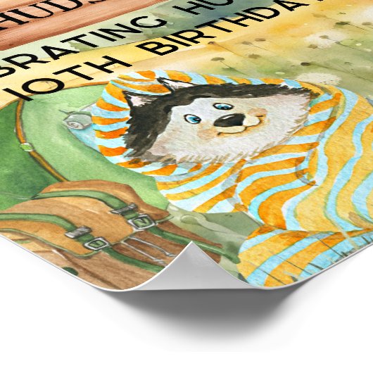 Achtertuin Camping Verjaardagskamp Out Party Welko Poster (Hoek)