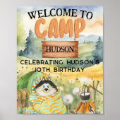 Achtertuin Camping Verjaardagskamp Out Party Welko Poster (Voorkant)
