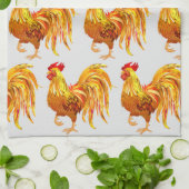 Achtertuin Chicken Farmer Golden Rooster Pattern Theedoek (Gevouwen)
