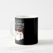 Achtertuin Crazy Chicken Lady Womens Farmer Gift Koffiemok (Voorkant links)