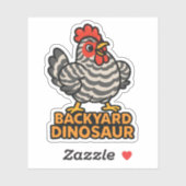 Achtertuin Dinosaurus Barred Plymouth Rock Kip Fun Sticker (Vel)