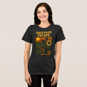 Achtertuin Escape Gardening en Natuur Lover Gift Tri-Blend Shirt (Voorkant volledig)