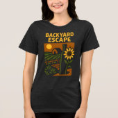 Achtertuin Escape Gardening en Natuur Lover Gift Tri-Blend Shirt (Voorkant)