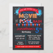 Achtertuin Film en zwembad Verjaardags Bash Kaart (Voorkant)