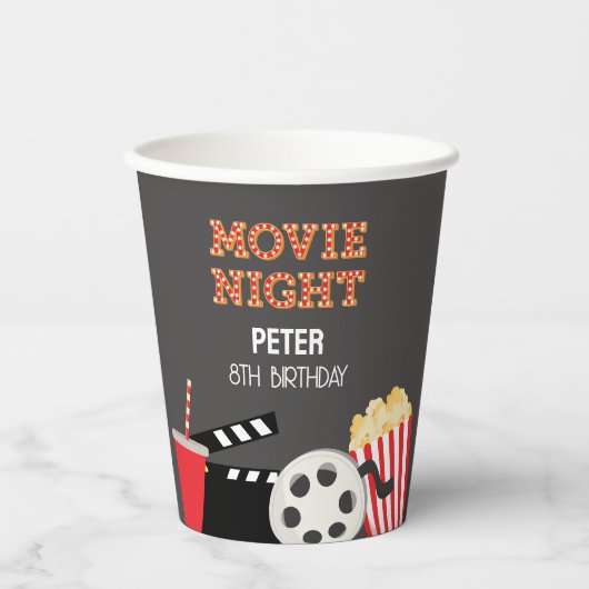 Achtertuin Film nacht partij Papier beker (Voorkant)