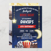 Achtertuin Film Night Boy Verjaardagsfeest Kaart (Voorkant / Achterkant)