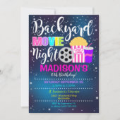Achtertuin Film Night Invitation Films Party Kaart (Voorkant)