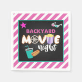 Achtertuin Film Night Napkin - Meisje Servet (Voorkant)
