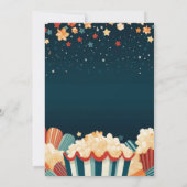 Achtertuin Film Night PopCorn Verjaardagsfeest Kaart (Achterkant)