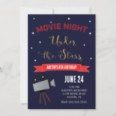 Achtertuin Film Night Under the Stars Verjaardag Kaart (Voorkant)