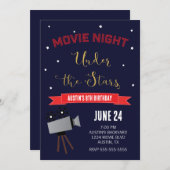Achtertuin Film Night Under the Stars Verjaardag Kaart (Voorkant / Achterkant)