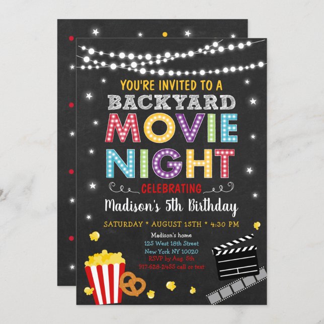 Achtertuin film vanavond (Voorkant / Achterkant)
