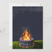 Achtertuin Fire Pit Bonfire Cookout, Verjaardag BB Kaart (Achterkant)