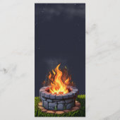 Achtertuin Fire Pit Bonfire Cookout, Verjaardag BB Menu (Achterkant)