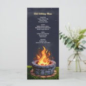 Achtertuin Fire Pit Bonfire Cookout, Verjaardag BB Menu (Staand voorkant)