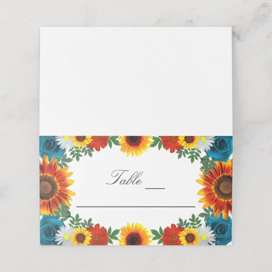 Achtertuin Floral Plaatskaartje (Buitenkant ongevouwen)