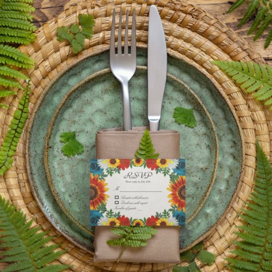 Achtertuin Floral RSVP Kaartje