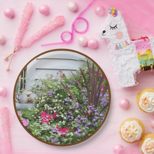 Achtertuin Flower Garden Natuur Party Papieren Bordje (Feest)