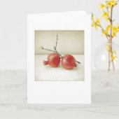 Achtertuin granaatappels stilleven blanco begroeti kaart (Gele Bloem)
