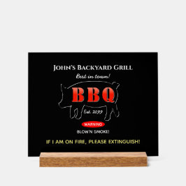 Achtertuin Grill Master Grilling BBQ Acryl teken Acryl Bord