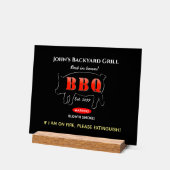 Achtertuin Grill Master Grilling BBQ Acryl teken Acryl Bord (Hoek)