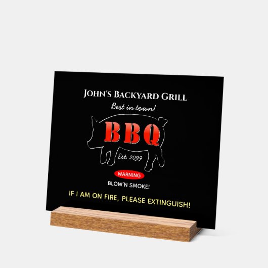 Achtertuin Grill Master Grilling BBQ Acryl teken Acryl Bord (Hoek)