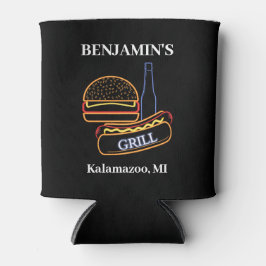 Achtertuin Grill met Burgers Hot Dogs Bier Blikjeskoeler