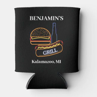 Achtertuin Grill met Burgers Hot Dogs Bier Blikjeskoeler