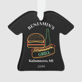 Achtertuin Grill met Burgers Hot Dogs Bier Ornament